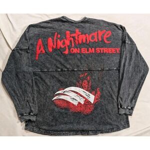 Spirit Jersey A Nightmare On Elm Street Long Sleeve Shirt Black Men's 2XL XXL